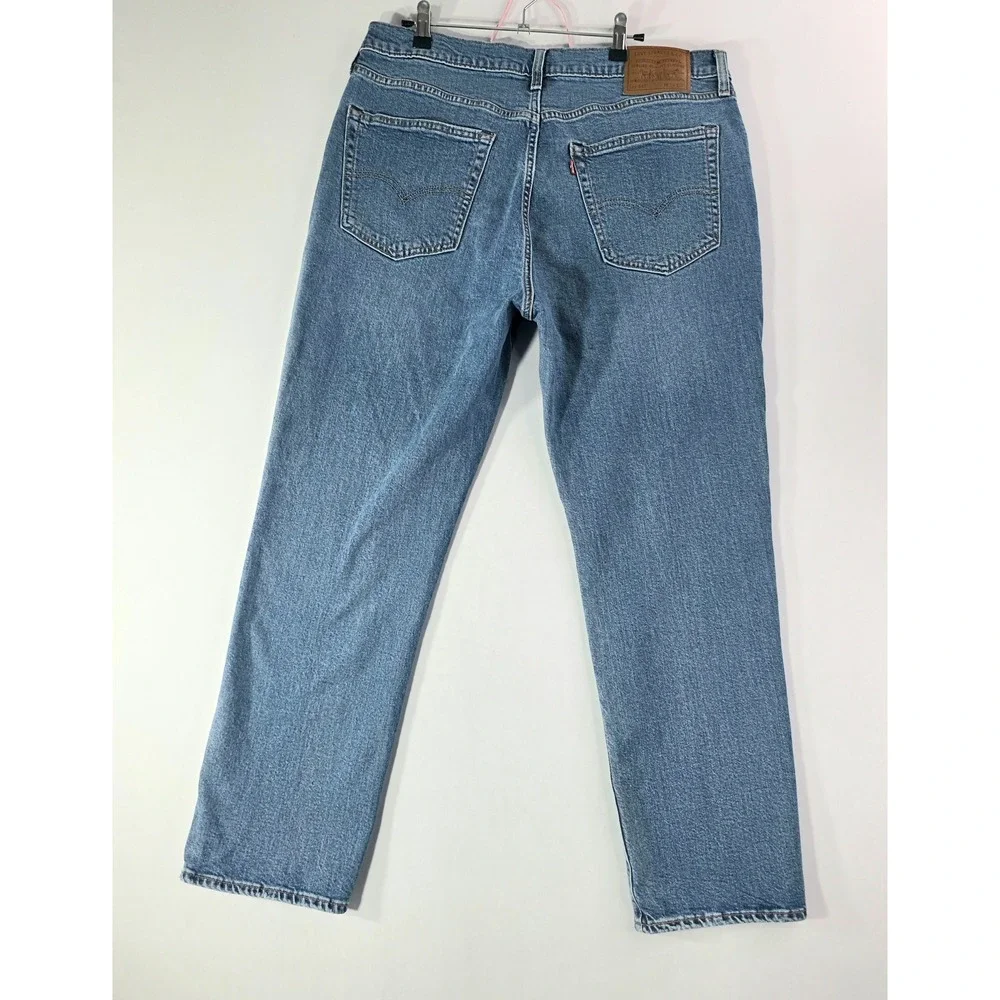 Levis 541 Athletic Taper Jeans Mens 36x28 Medium Wash Blue Denim BIG E
